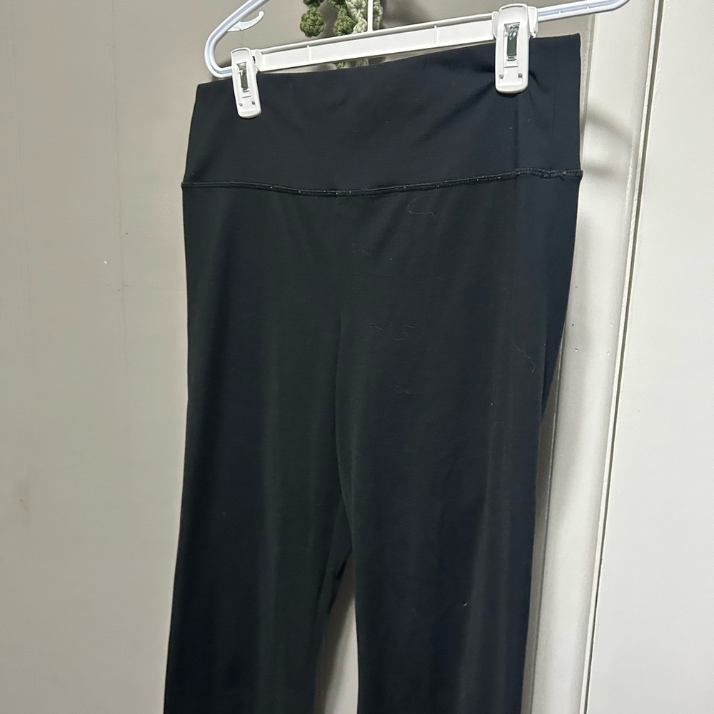 Black High-Waisted Wide Leg Leggings